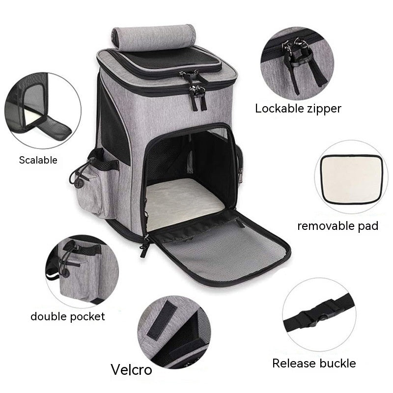 Bolsa extensible para mascotas, bolsa para perros de gran capacidad, mochila portátil para gatos, bolsa plegable para gatos