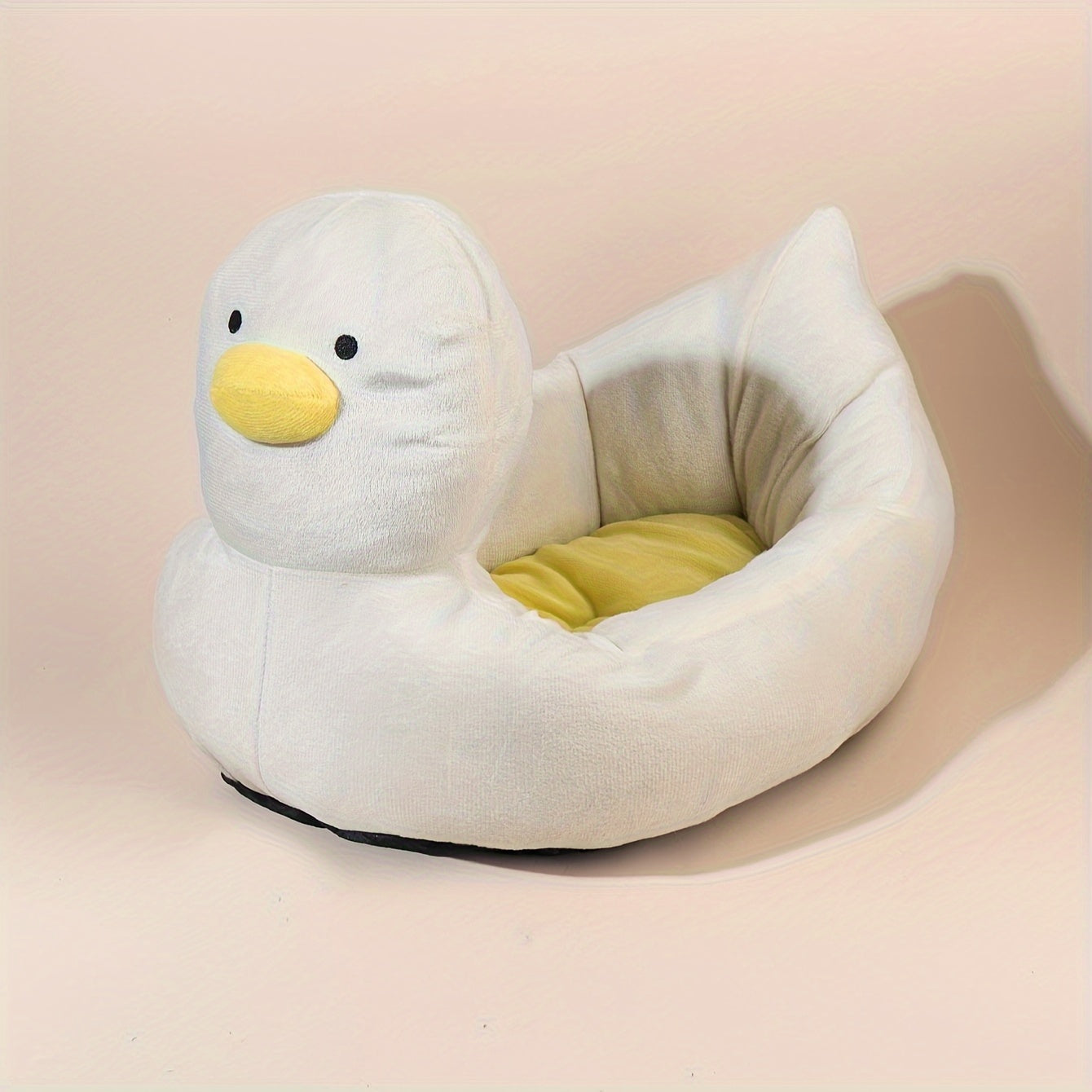 Canapé-lit confortable et moelleux en forme de canard pour animaux de compagnie, adapté aux petits chiens, matériau en polyester doux, motif unique, nid de couchage confortable quatre saisons pour chats et chiots