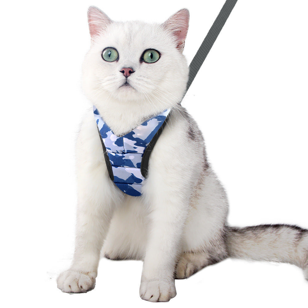 Gilet anti-chute en éponge, corde de traction pour chat