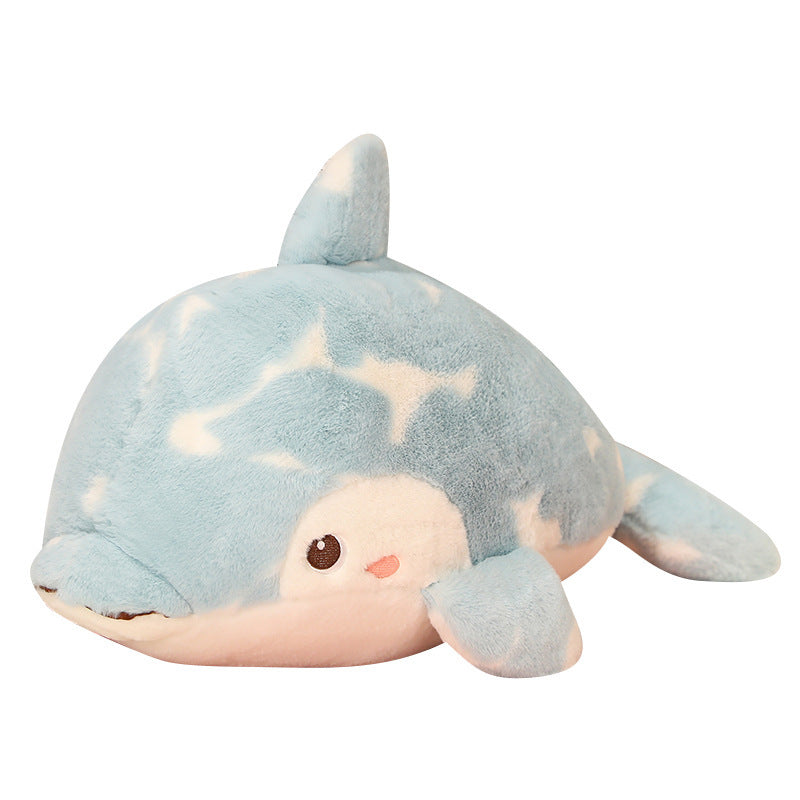 Cute Starry Sky Dolphin Doll Plush Toys Girl Bed Sleep Companion Throw Pillow