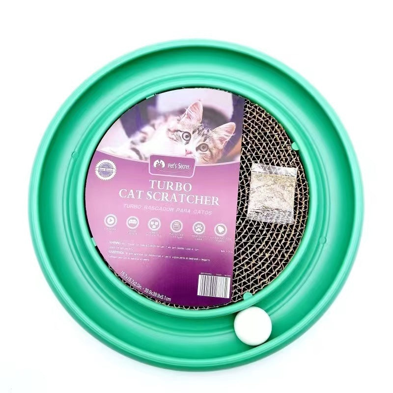 Rascador para gatos, pista de bolas para gatos, rascador para gatos de interior, juguete de pelota para gatos, juguetes para gatos aburridos de interior, ejercicio físico mental para gatitos con pelota de repuesto para evitar pérdidas