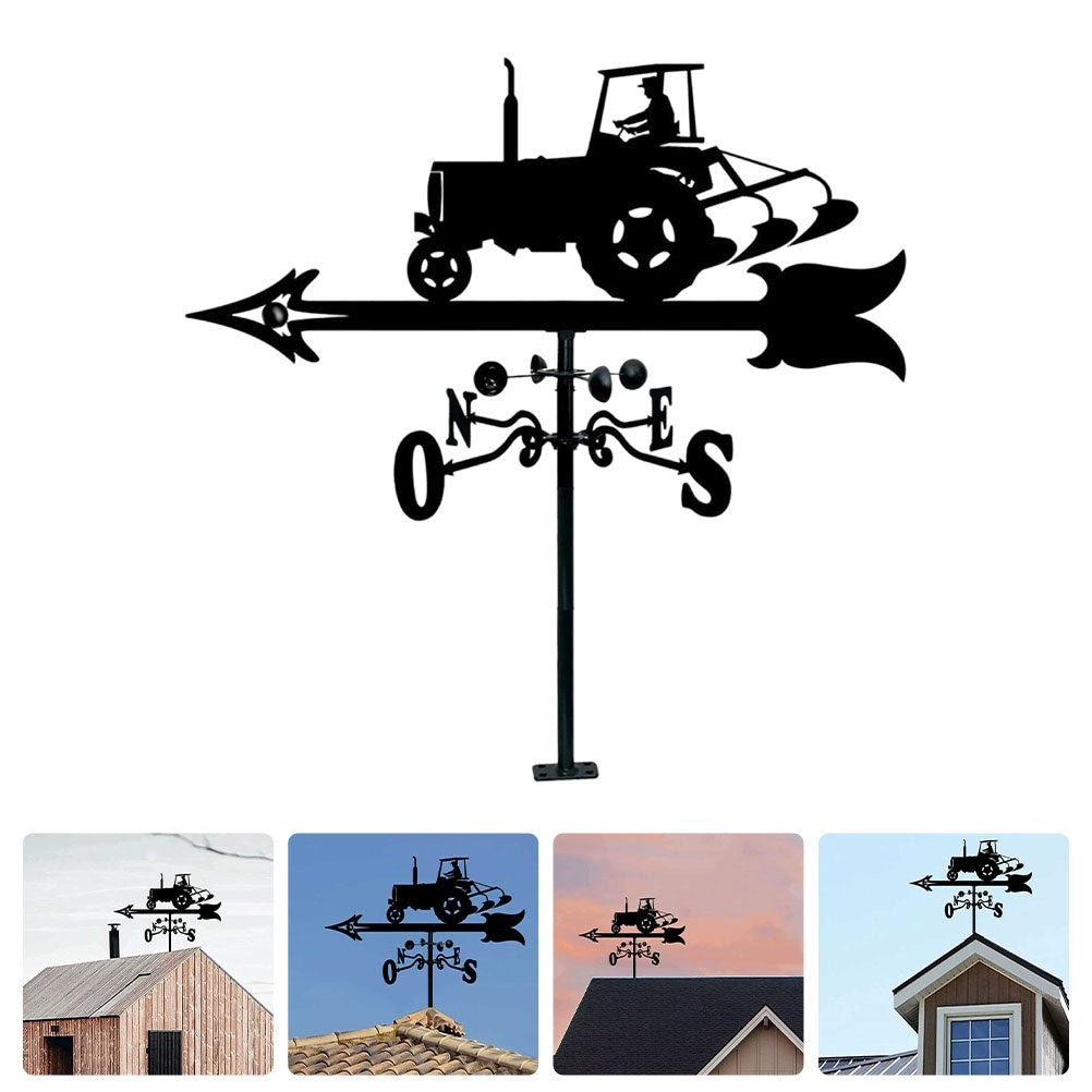 Tractor Iron Silhouette Weathervane Garden Roof