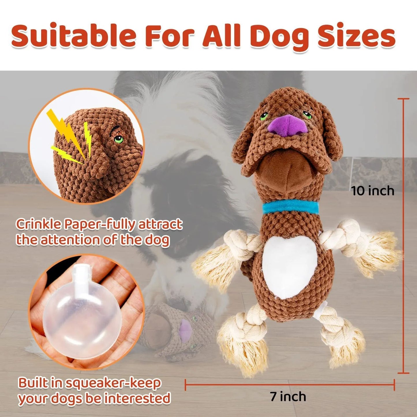 Jouet en peluche pour chien en forme de coquille contenant du papier sonore Bb appelé molaire résistant aux morsures, jouet interactif pour animaux de compagnie, grand chien, chiot, fournitures pour animaux de compagnie