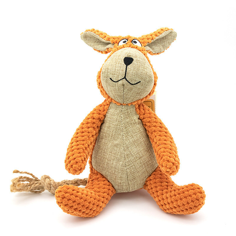 Jouets en peluche pour chien - Jouet couineur en forme mignonne - Résistant aux morsures - Jouet à mâcher pour dents propres - Fournitures pour animaux de compagnie - Jouets interactifs