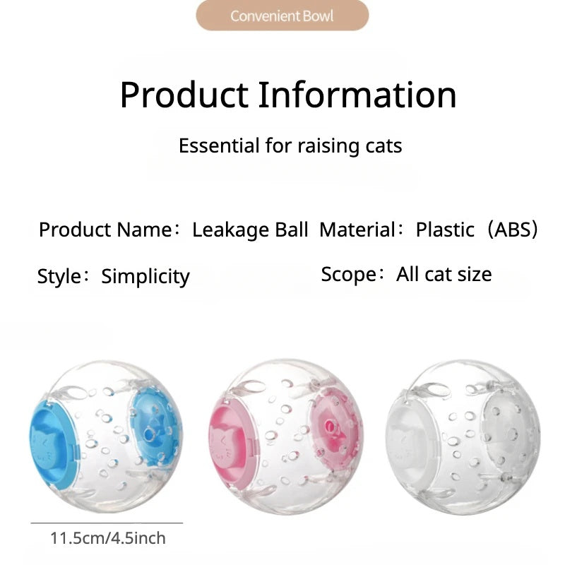 Dog Cat Slow Feeding Ball Food Leakage Smart Toy Feeder Treat Training Interactive Supplies Snuffle Dispenser Pet Accessories