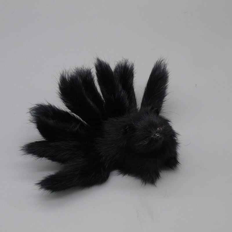 Artificial Nine-tail Fox Home Decoration Wool-like Animal