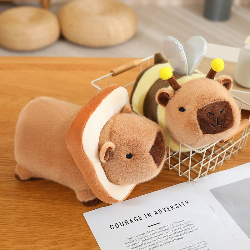 Bee Toast Transformation Lying Capabala Plush Doll Toast Capybara