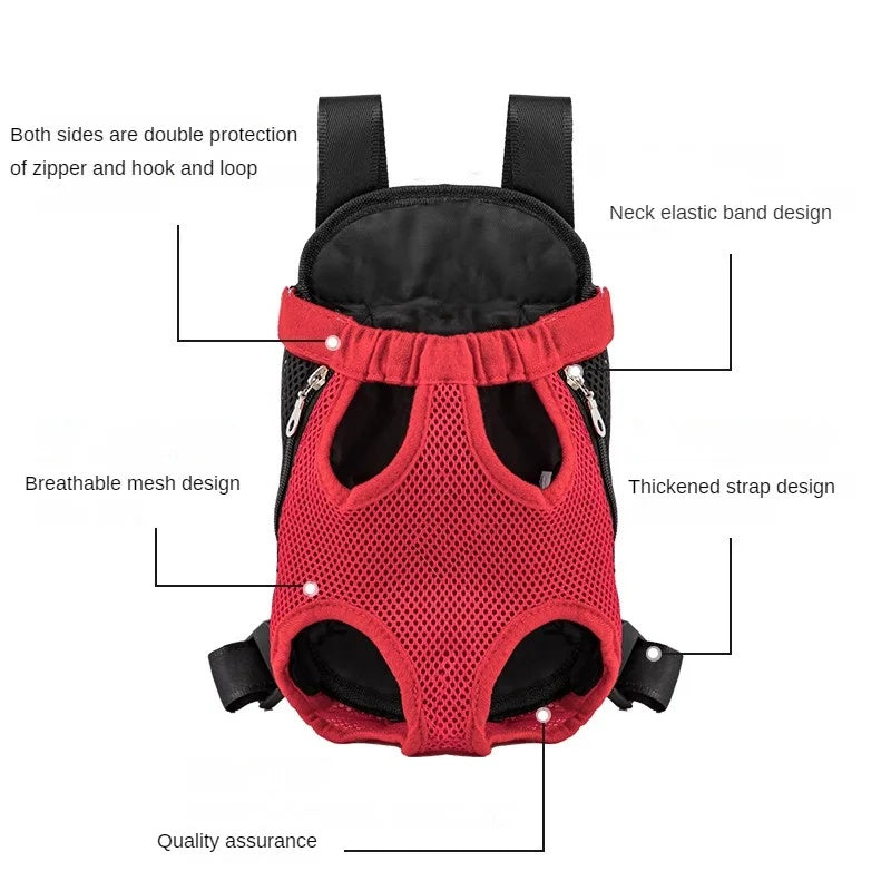 Sac à dos de transport pour chien de compagnie pour petits chiens, sac portable et respirant pour chien, porte-chien réglable pour randonnée, camping, voyage