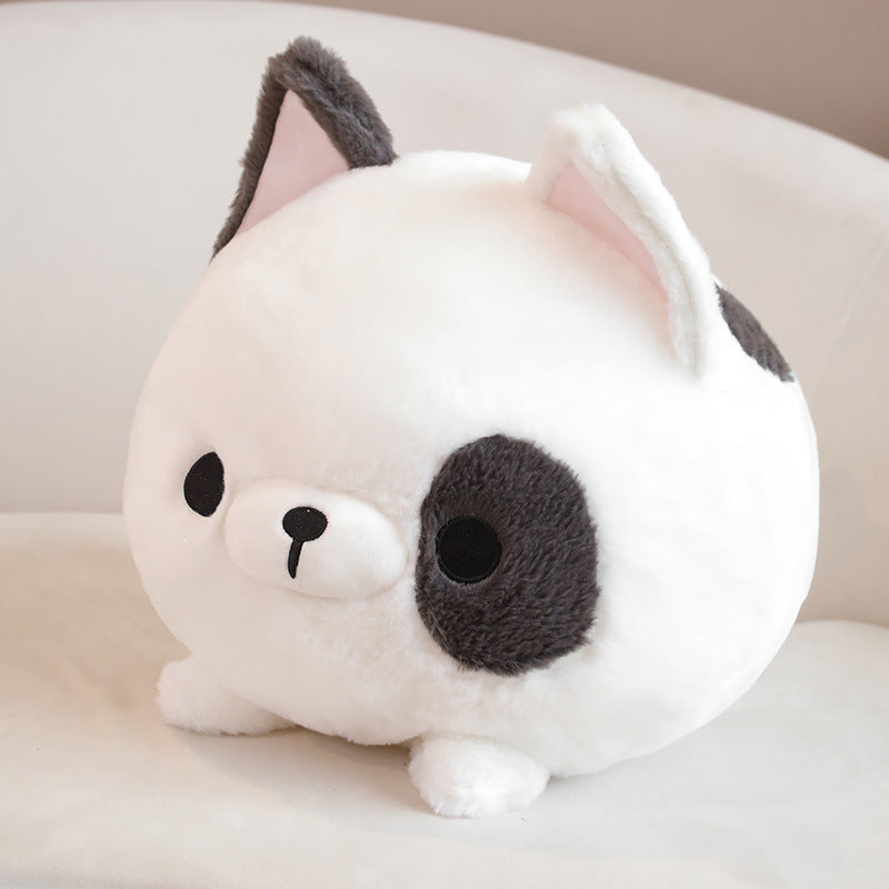 Lovely Soft Cute Round Roll Puppy Plush Toy Pillow