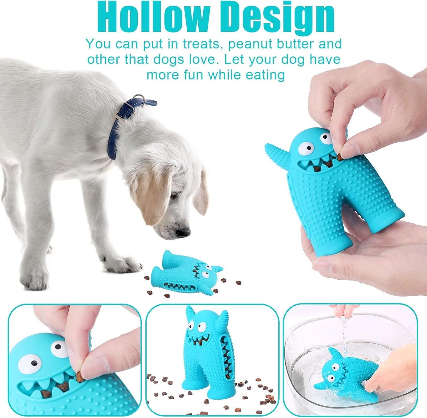 Jouets couineurs pour chiens pour mâcheurs agressifs, jouet à mâcher interactif durable pour petits chiens, jouets de nettoyage des dents en caoutchouc naturel pour chiots