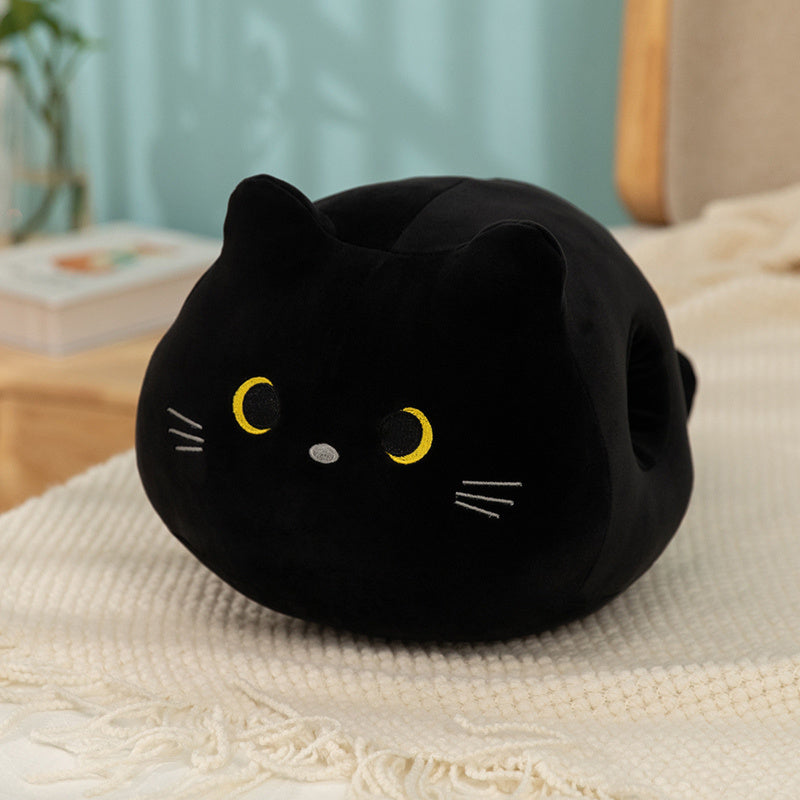 Black Cat Doll Warming Hands Cartoon Cat