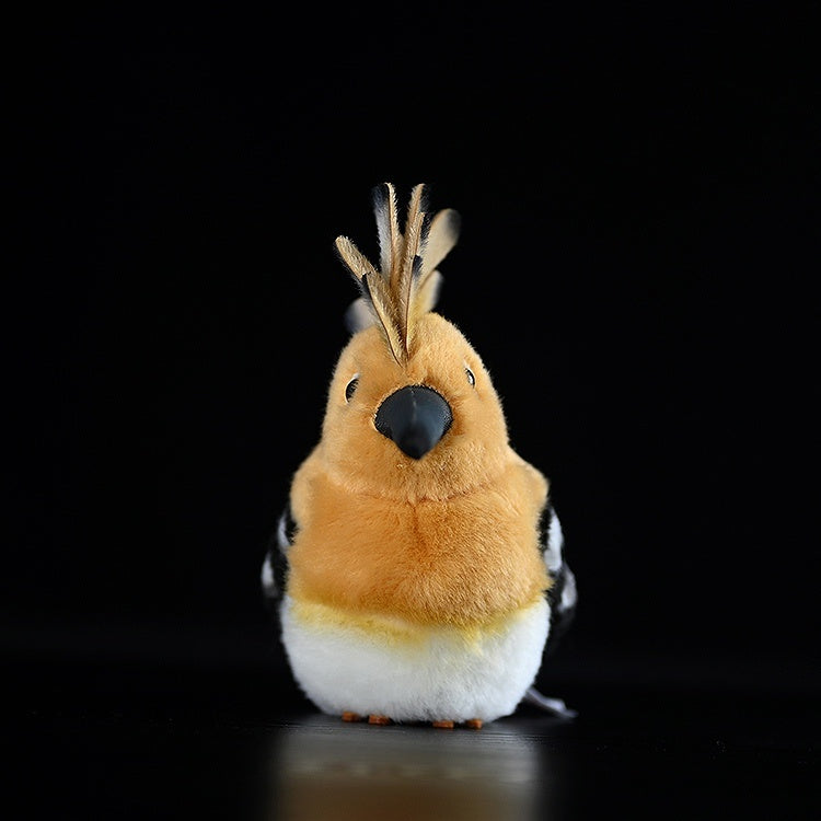 Colgante de juguete de peluche con chirrido gordo de pájaro y muñeca