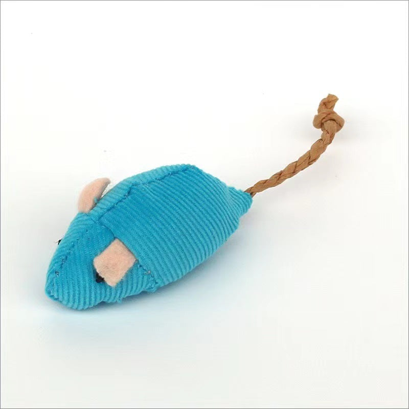 Jouet de Simulation de petite souris pour chat, jouet à la menthe, en peluche résistant aux rayures, fournitures pour animaux de compagnie