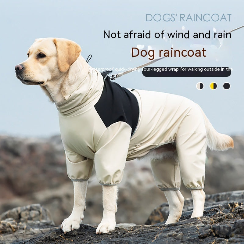 Chaqueta Shell Ropa para perros todo incluido de cuatro patas impermeable a prueba de viento