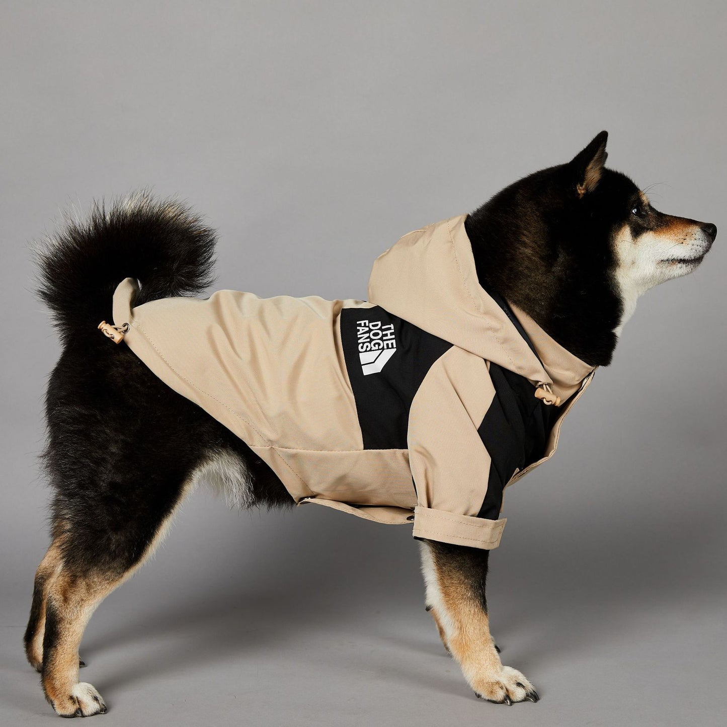 Khaki Windproof And Rainproof New Large Dog Raincoat Pet Shell Jacket