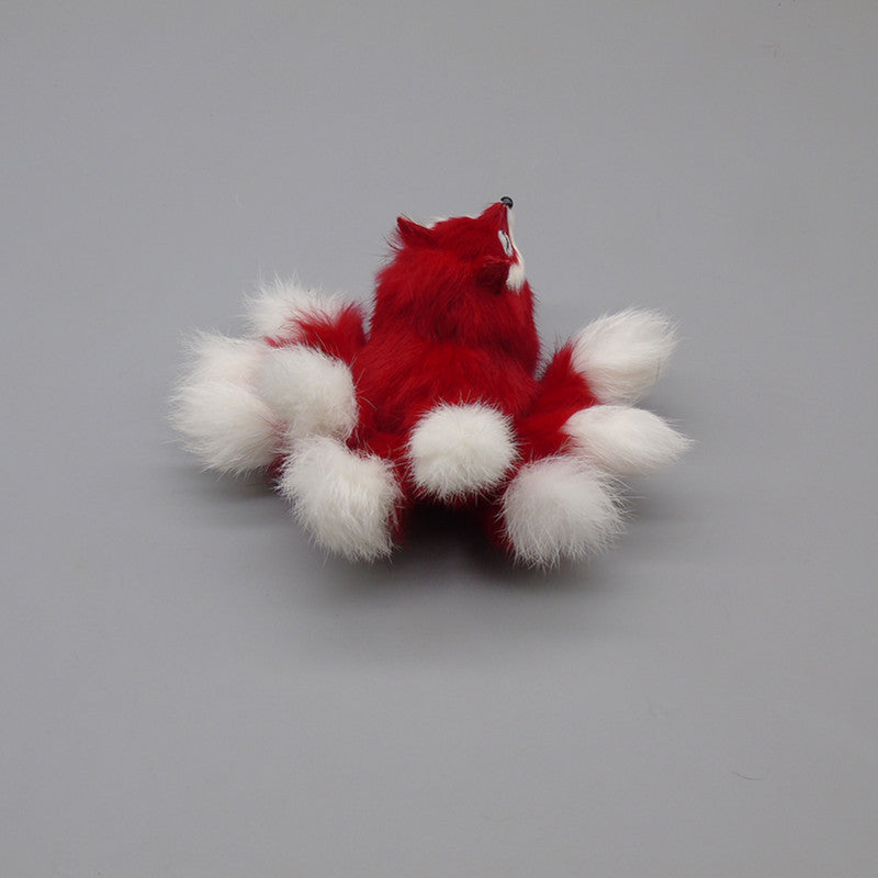 Artificial Nine-tail Fox Home Decoration Wool-like Animal