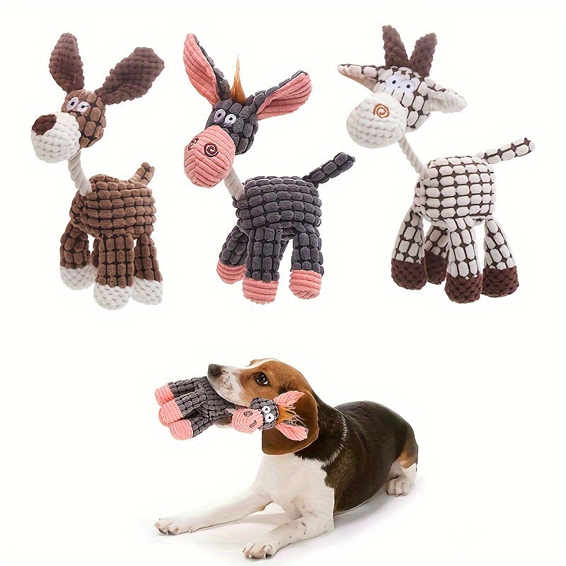 Pack de jouets pour chien grinçant pour chiot, jouets à mâcher en peluche pour chien en peluche doux et durable avec couineurs pour le nettoyage des dents, pour chiens de petite et moyenne taille