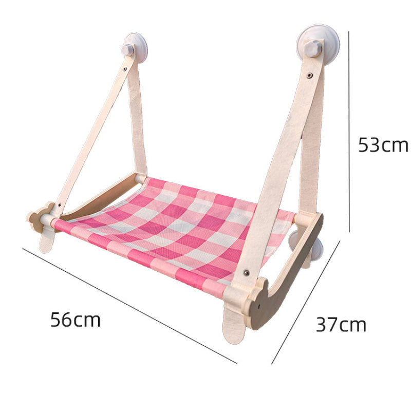 Hamaca de madera duradera para gatos, cómoda cama para gatos, marco de escalada para gatos, accesorios para mascotas, hamacas para gatos para ventana