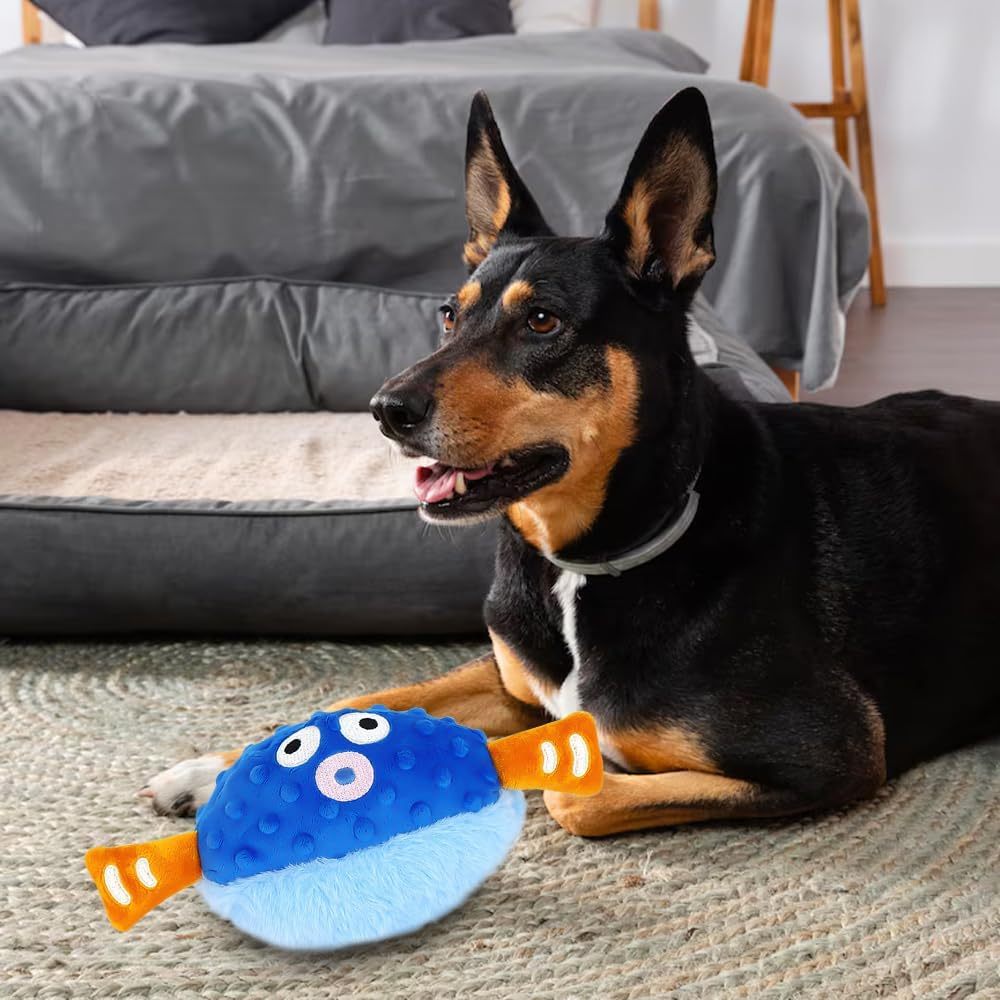 Jouet en peluche actif et mobile pour animaux de compagnie avec sons Jouets interactifs pour chiens Jouet couineur rechargeable pour chien Jouets pour chiots pour les occuper Pour les chiens ennuyés Jouets à mâcher pour chiots pour la dentition