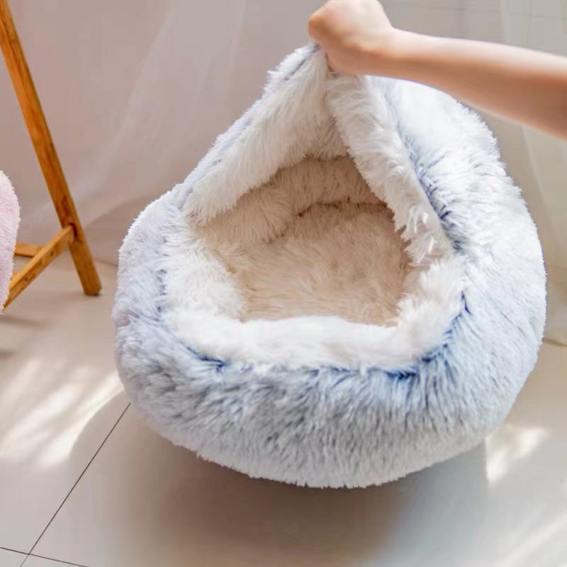 Semi-closed Cat Bed Four Seasons Universal Cover Shell Nest Small Dog Winter Pet Supplies