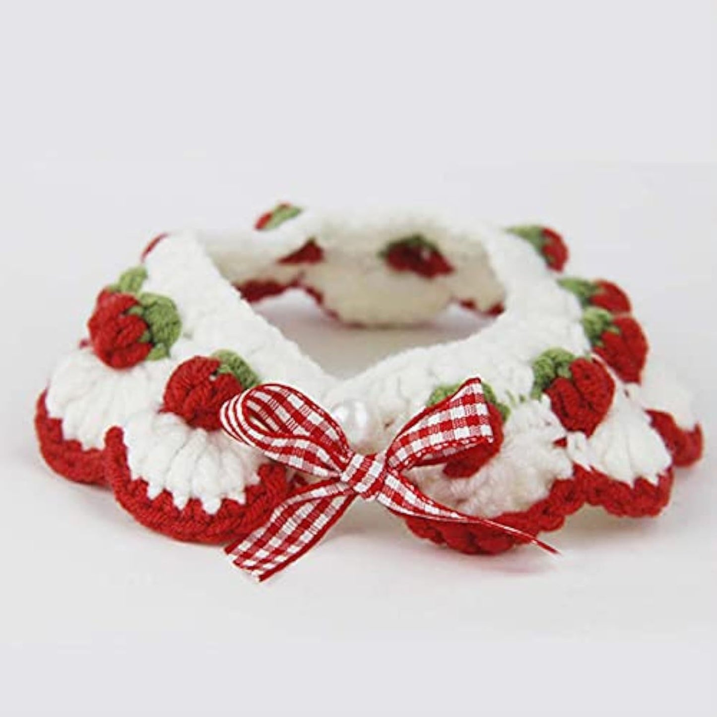 Adorable Strawberry Pattern Cat Collar With Breakaway Buckle And Cute Bow Tie For Kitten And Some Puppies