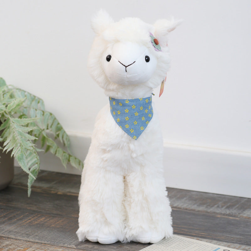 Muñeco de alpaca, juguetes de peluche de tamaño pequeño, lindo simulado