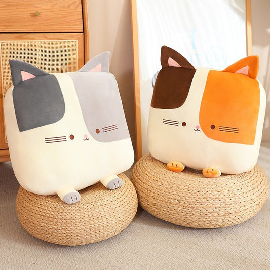 Square Cat Pillow Sleeping Plush Doll