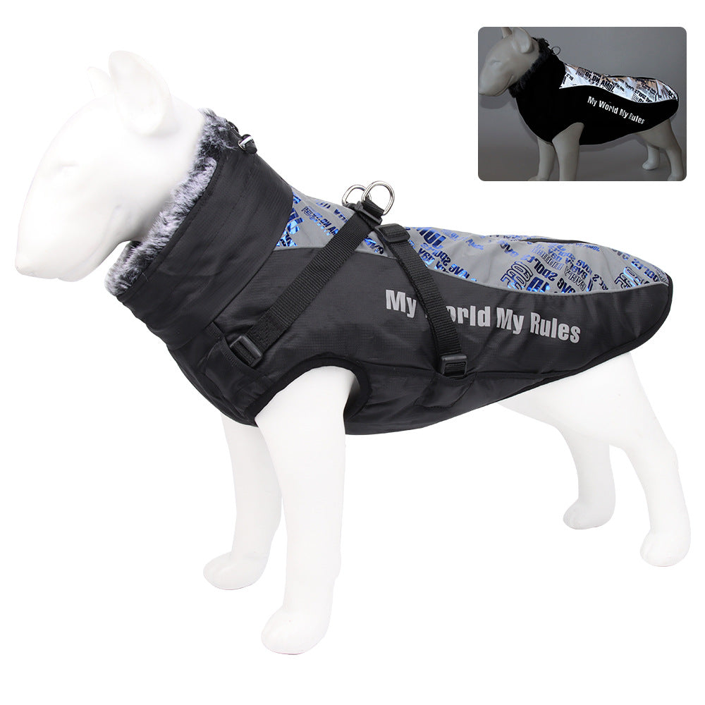 Autumn And Winter Pet Warm Reflective Padded Coat