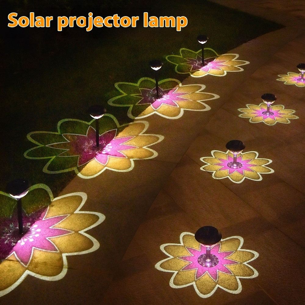 Lampe de projection à énergie solaire pour jardin et cour extérieure étanche