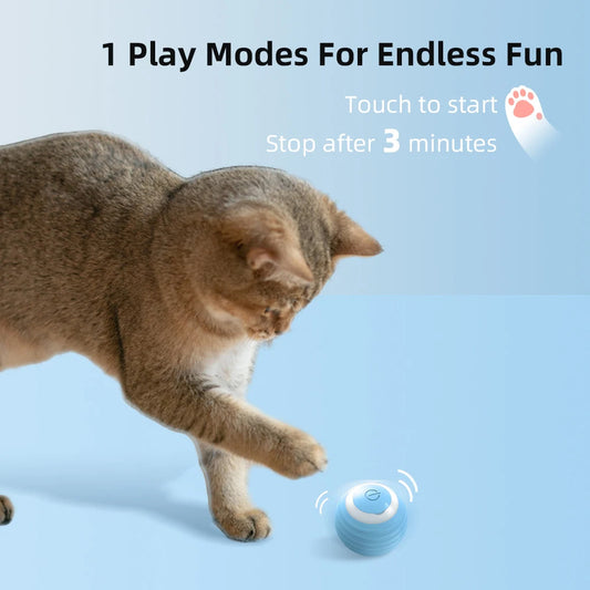 Cat Interactive Ball Smart Cat Dog Toys Electronic Interactive Cat Toy Indoor Automatic Rolling Magic Ball Cat Game Accessories