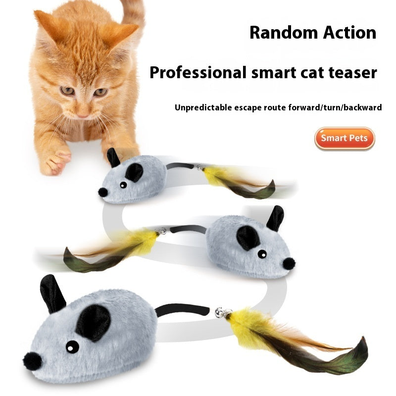 Intelligent Charging Simulation Electric Little Mouse Cat Teaser Toy