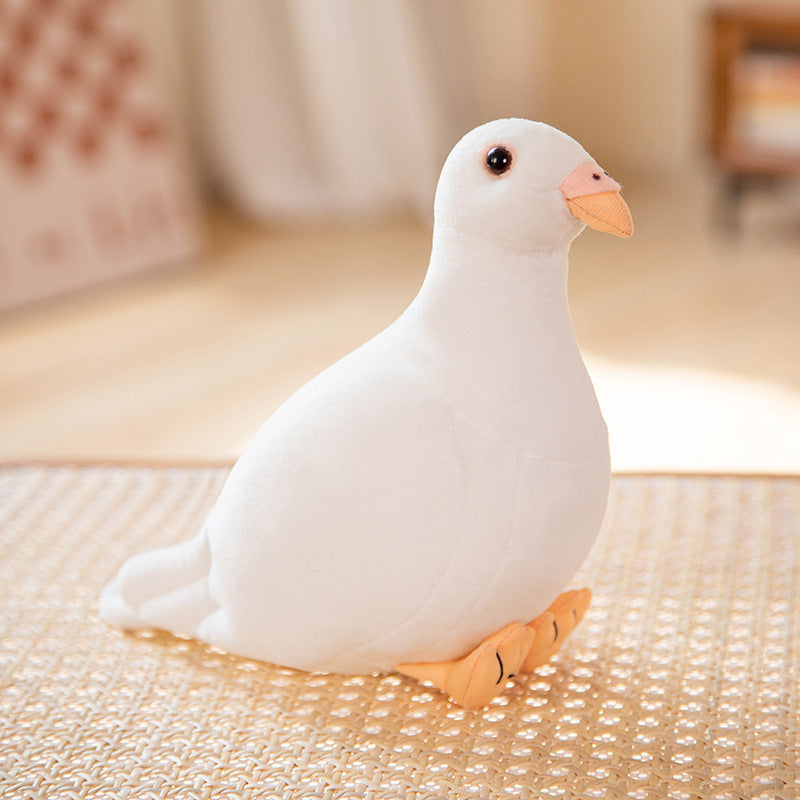 Jouet en peluche de pigeon d'oiseau de dessin animé