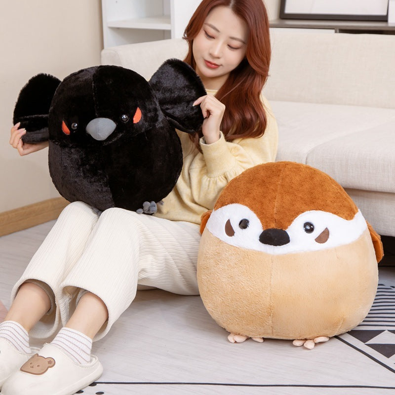 Cute Spherical Sparrow Plush Toy