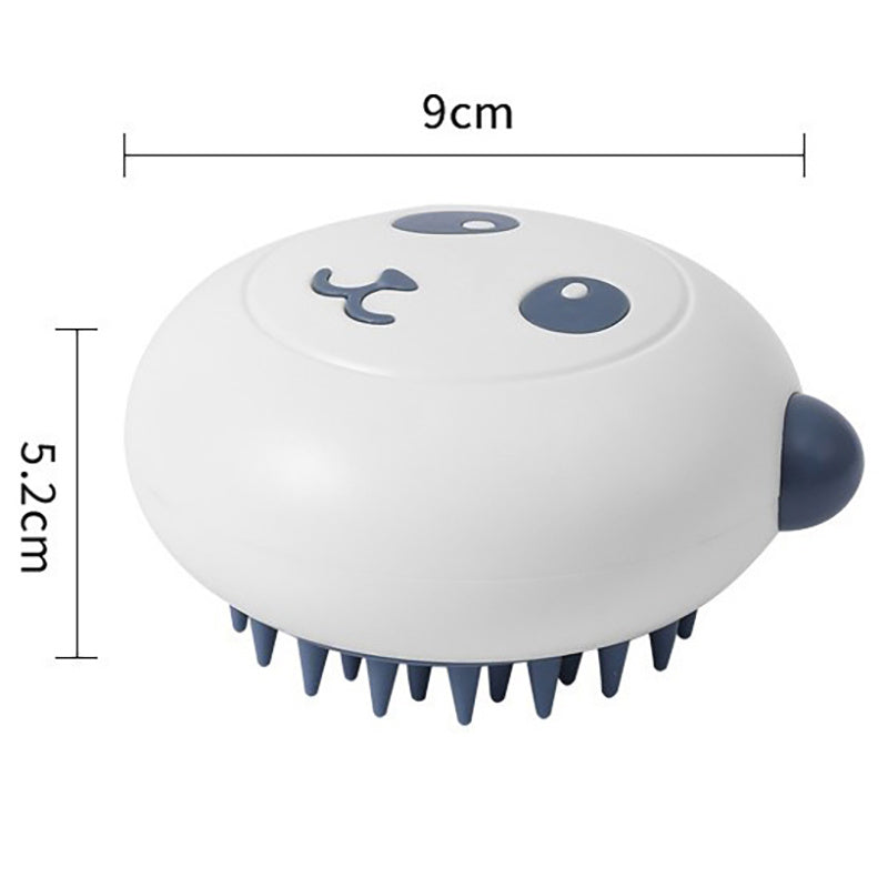 Brosse de bain en silicone pour animaux de compagnie, brosse à poils doux pour chats et chiens, brosse de massage douce en forme de panda, accessoires de bain pour animaux de compagnie