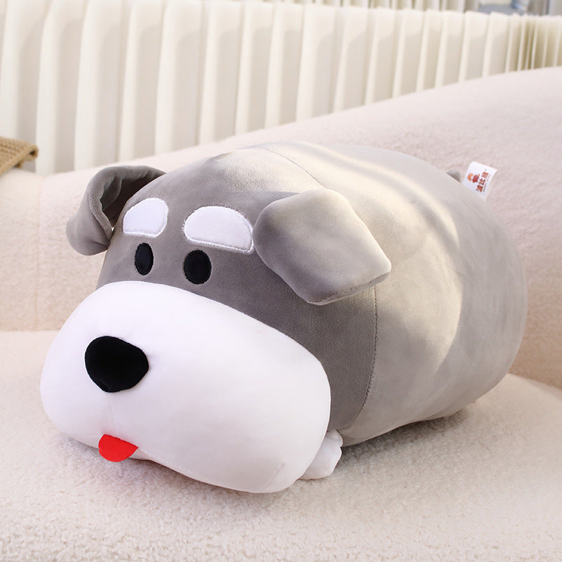 Cute Soft Lying Posture Schnauzer Doll Plush Toys