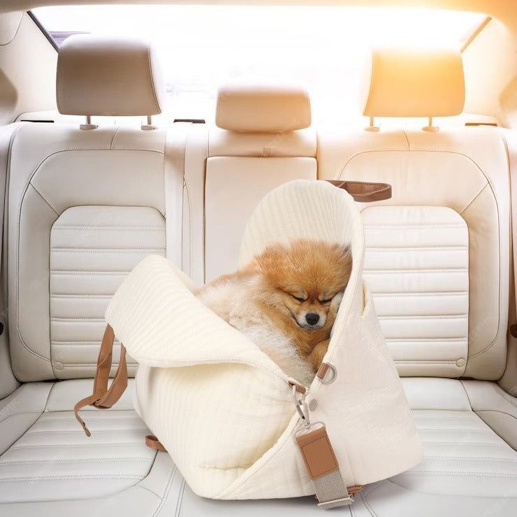 Perrera con bolsa para coche para salida de mascotas de gran capacidad