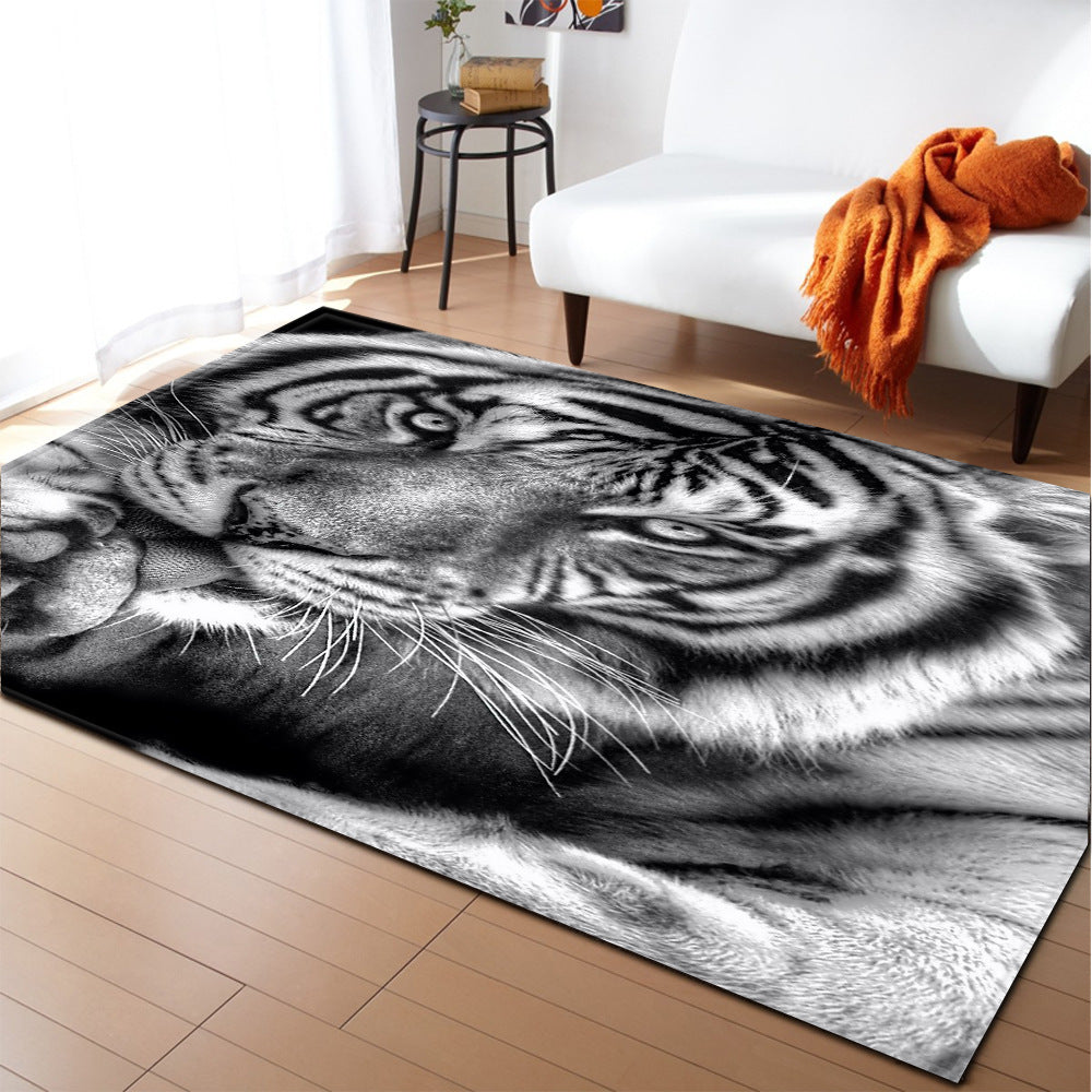 Alfombra grande de animales para decoración del hogar.