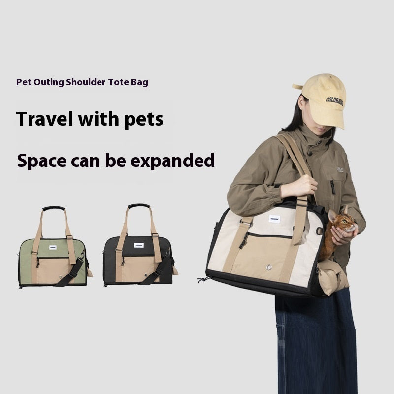 Sac à bandoulière Portable en toile légère et respirante pour chat, sac pour animaux de compagnie