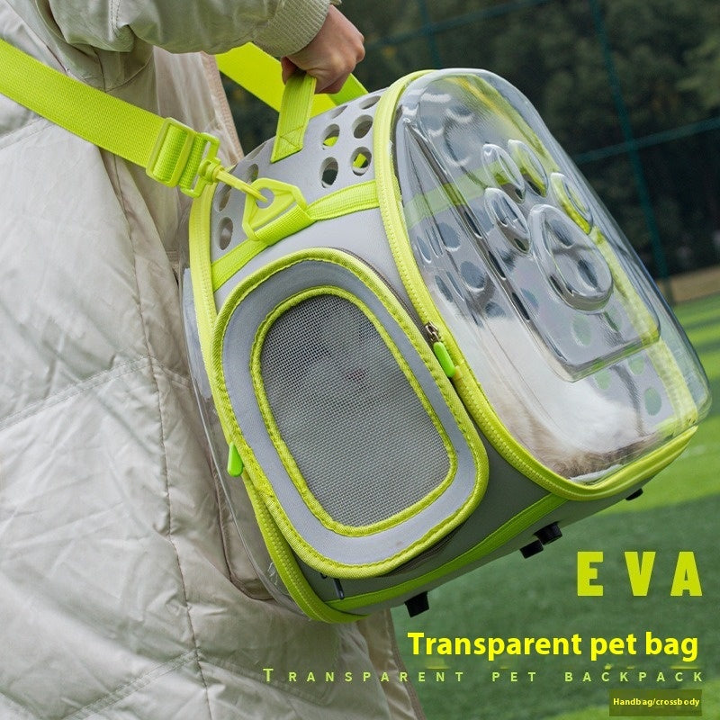 Sac à dos transparent pour chat de compagnie, capsule spatiale