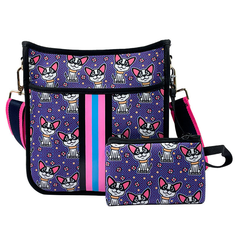 Neoprene Dog Walking Bag Fashion All-match Messenger Bag