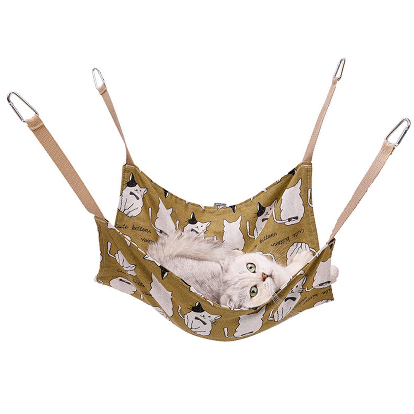 Hamaca de lino y algodón transpirable para gatos, resistente al desgaste, multicolor, jaula colgante, suave, con gancho para colgar, hamaca para gatos, cama de verano