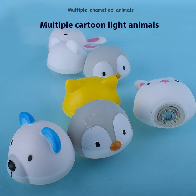 Induction Light-emitting Animal Floating Water Lamp Reticle Fish Catching Water Toys Children Baby Floating Bath Toys