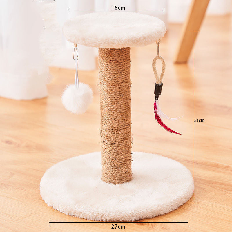 Griffoir vertical en sisal pour chat - Jouet durable, anti-pelliculaire, anti-rayures - Fournitures pour chats