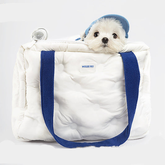 Sac pour animaux de compagnie portable à une épaule de taille moyenne pour rester au chaud en hiver