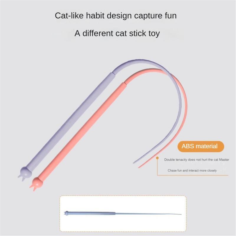 Juguete para gato con cola de ratón simulada, divertido juguete interactivo de silicona con cola larga para gatos, productos para cazar gatitos