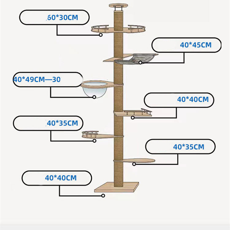 Juguetes para gatos con columpio de columna Tongtian