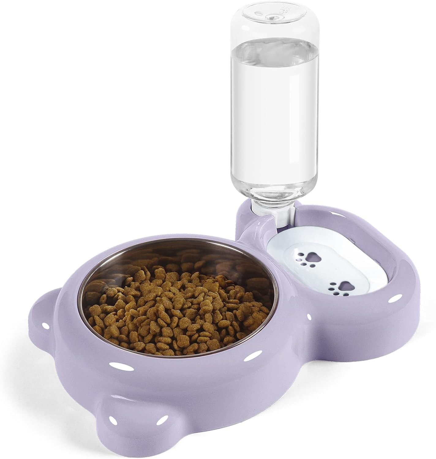 Ensemble de gamelles pour chien et chat avec distributeur d'eau et bol en acier inoxydable pour chats et petits chiens