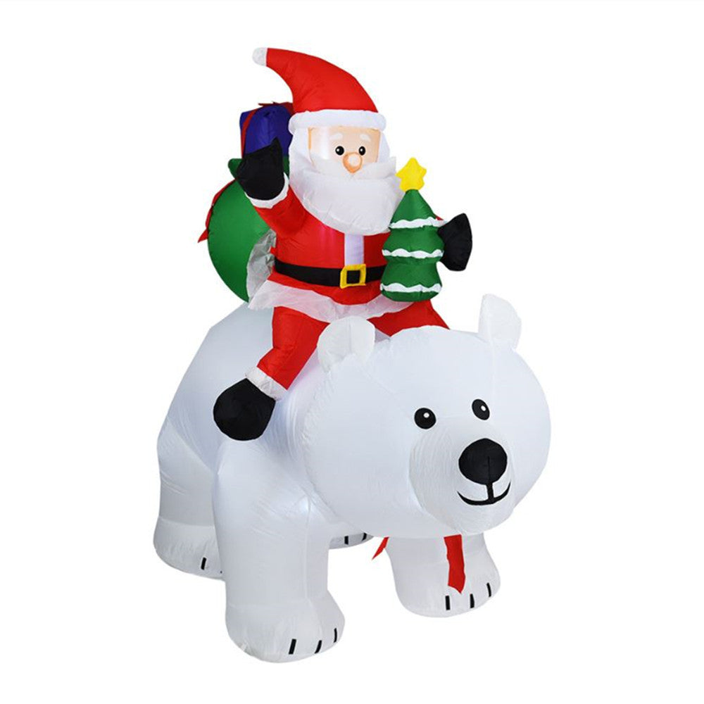 Muñeco inflable con luz nocturna, Feliz Navidad, Papá Noel al aire libre, decoración de Año Nuevo, soldado de jardín, juguetes, accesorios de arreglo