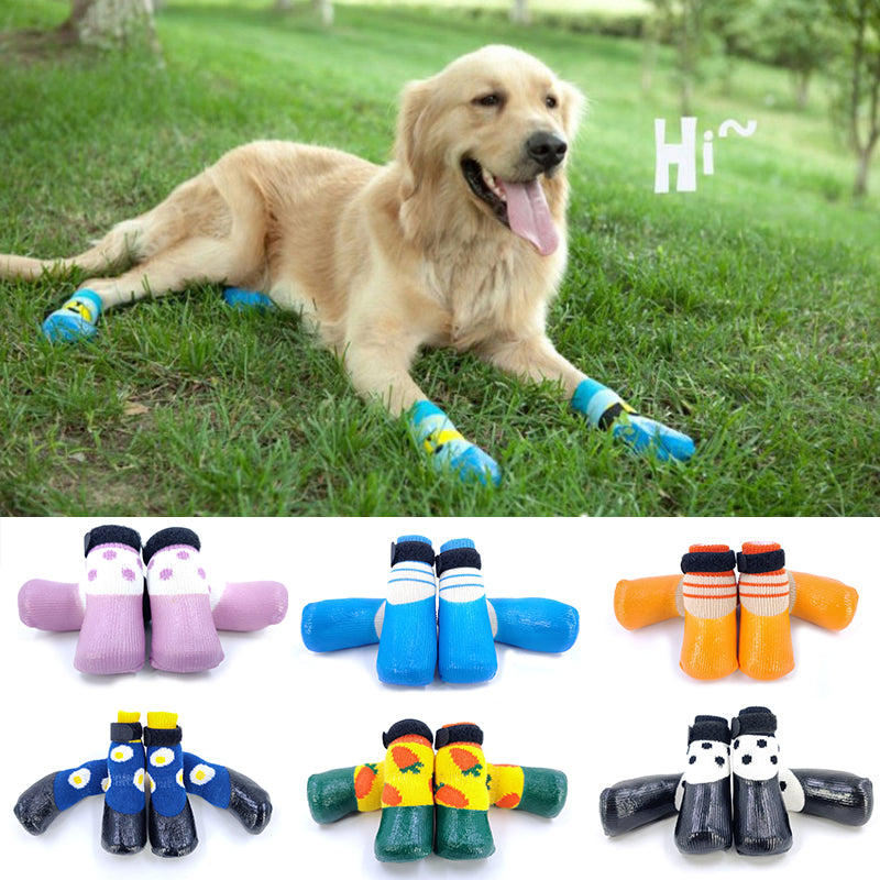 Calcetines para perros Zapatos de suela blanda a prueba de arañazos y calzado impermeable