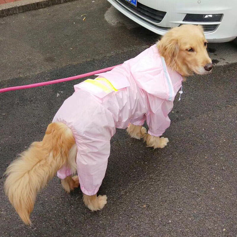 Chubasquero para perro, ropa para perro pastor con borde, impermeable